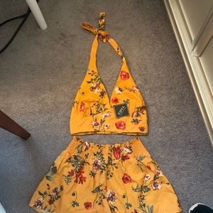 Zaful Shorts and Crop Top Set